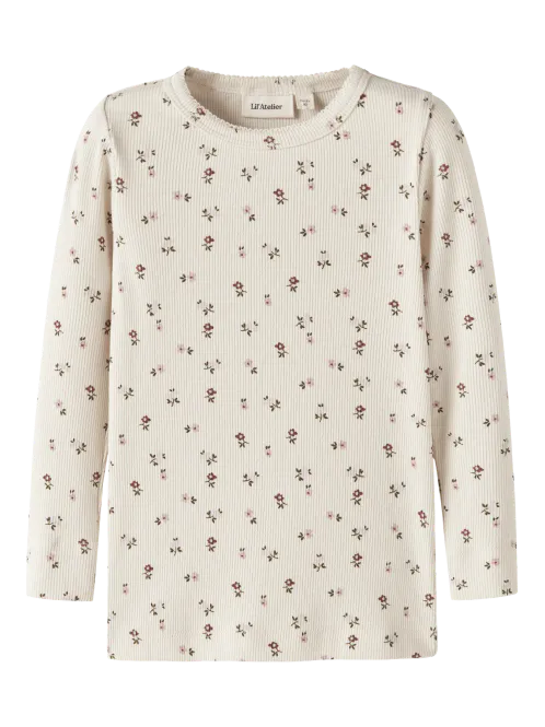 Hovedbilde Gago LS Slim Top, Turtledove/Floral- Lil´Atelier
