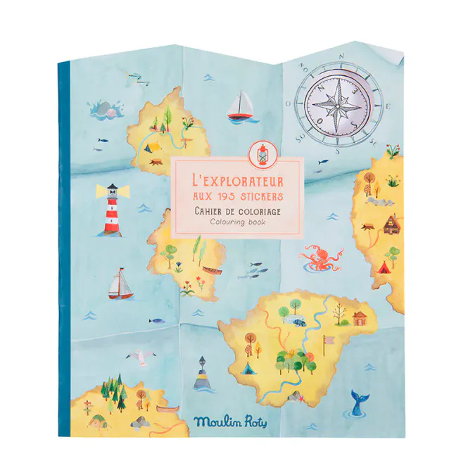 Hovedbilde Fargeleggingsbok med 195 Klistermerker - ...